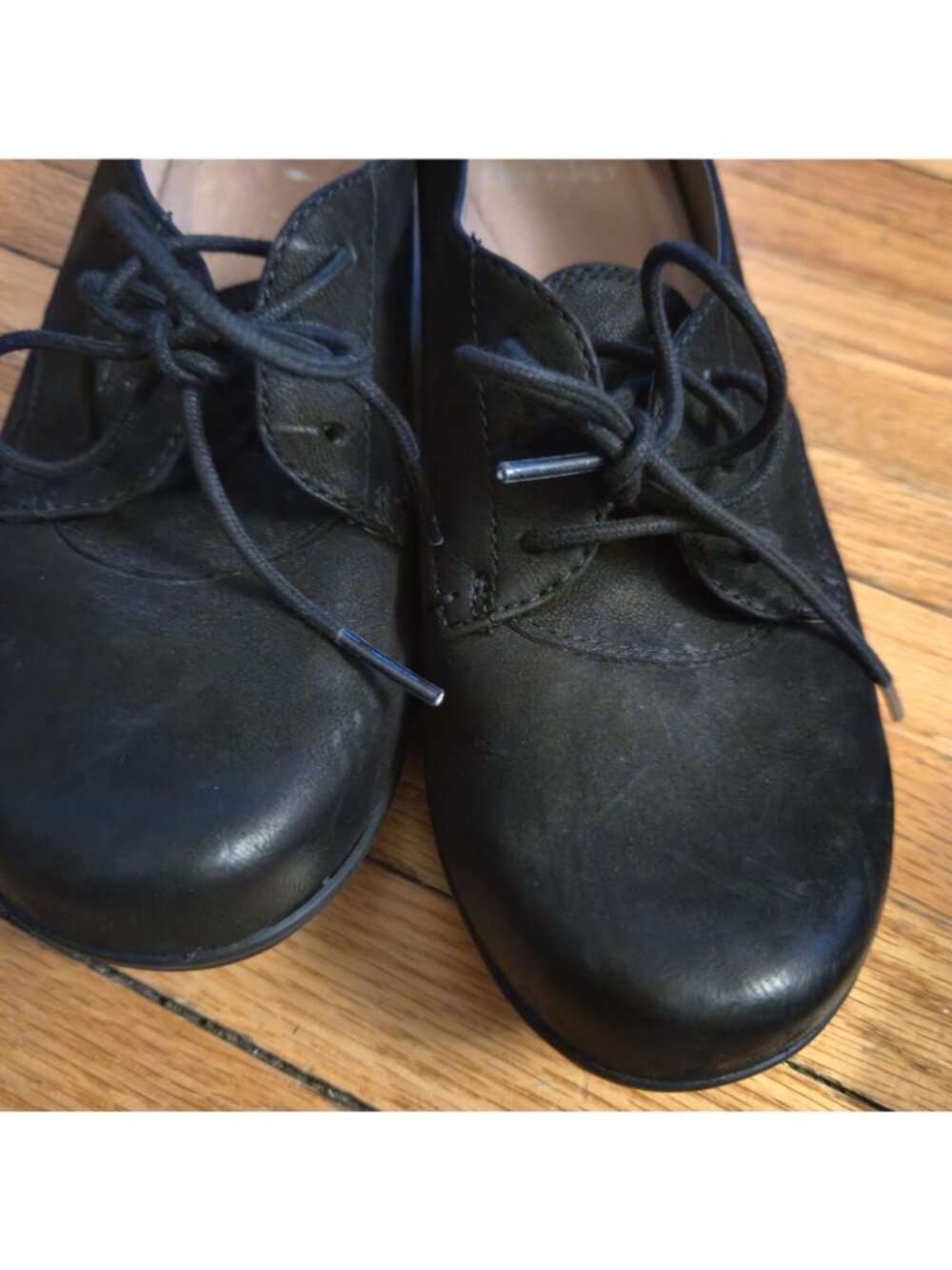 Dansko Fallon Black Leather Lace-Up Oxford Shoes Size 39 EU Cushioned Insoles - Picture 2 of 10